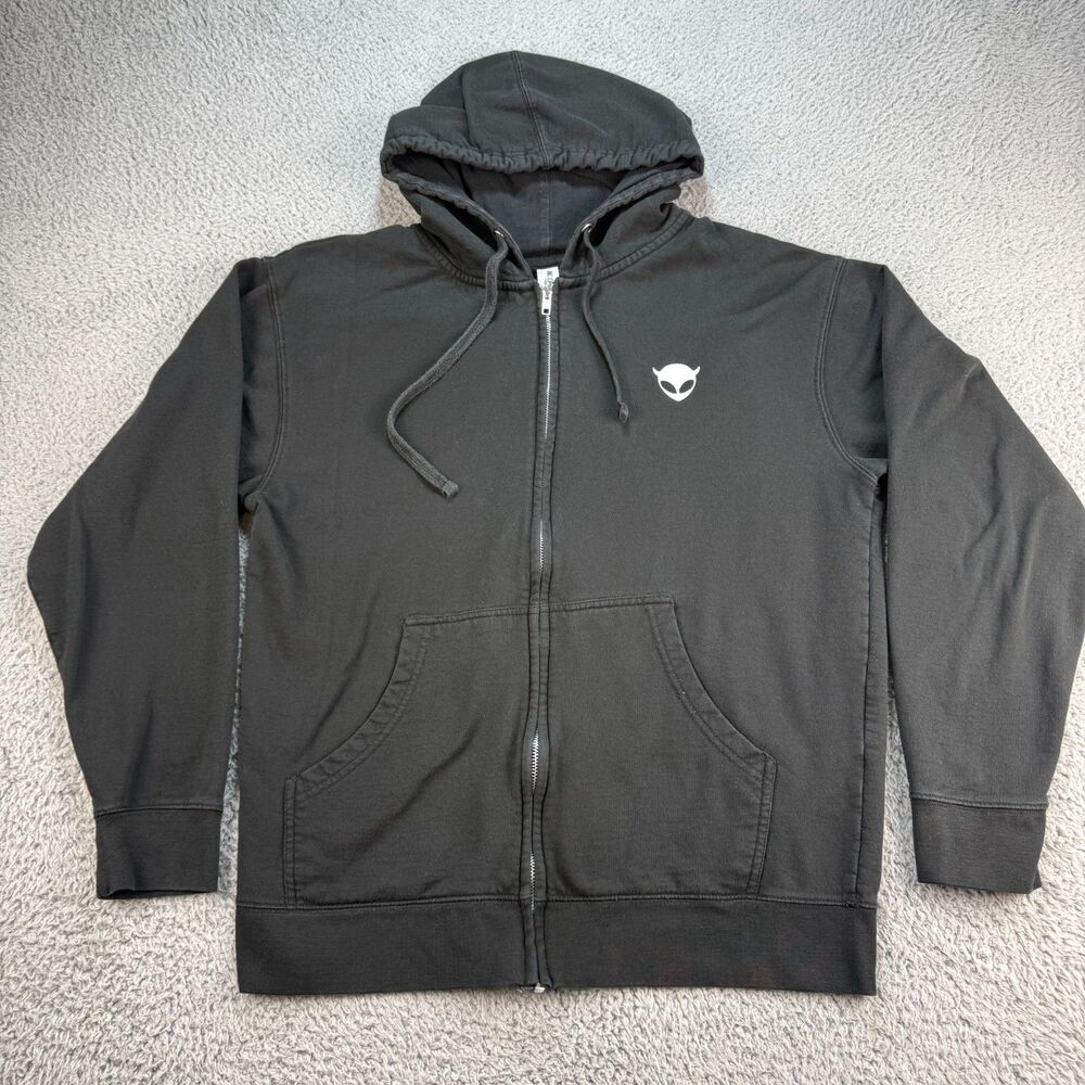 Official Comedy Mothership Austin Texas Alien Full Zip Hoodie Unisex Medium